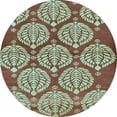 thumbnail image 1 of Ahgly Company Indoor Round Abstract Light Blue Modern Area Rugs, 3' Round, 1 of 4
