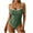 AA-Green Swimsuits, variant on Swimsuit for Women One Piece Backless Bathing Suit Solid Cami Swimwear High Cut Monokini for Beach Party Vacation