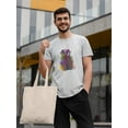thumbnail image 2 of Colorful Badger T-Shirt Men -Fab Funky Designs, Male Medium, 2 of 4