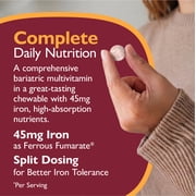 CELEBRATE VITAMINS Multi-Complete 45 Bariatric Multivitamin Chewables with Iron, Forest Berry, 180 Count