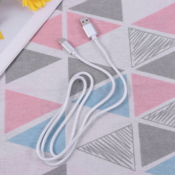 GOOHOCHY 1M USB-C Nylon Charging Cable Fast Data Cord and for Phones and Tablets Grey