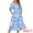 Blue, variant on DARING DIVA Loose Boho V Neck Short Sleeve Tie Waist Floral Maxi Dress S Pink