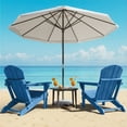 thumbnail image 2 of MUCHENGHY Folding Adirondack Chair, Classic HDPE Plastic Fire Pit Chair, Navy, 2 of 8