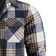 thumbnail image 5 of Mens Flannel Shirt Jacket Quilted Lined Plaid Jackets Long Sleeve Button Down Thick Jacket Warm Winter Coat Outwear, 5 of 6