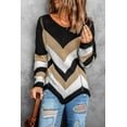 thumbnail image 3 of 1PCS color block knitted sweater-apricot, 3 of 5