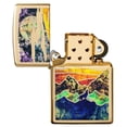 thumbnail image 6 of Zippo High Polish Brass Howling Wolf Pocket Lighter, 6 of 7
