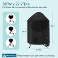 thumbnail image 2 of Adiqo Charcoal Grill Cover for Weber 22 Inch Charcoal Grills, Outdoor Waterproof Small Smoker Cover, Compared to Weber 7150, 2 of 7