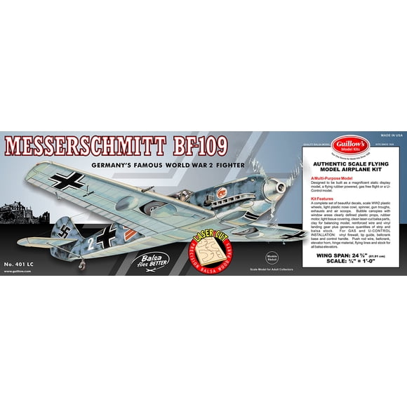 Kit de modelo cortado por láser Messerschmitt de Guillow