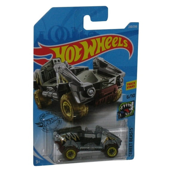 Hot Wheels Street Beasts 6/10 (2018) Gray Bot Toy Car 230/250