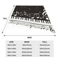thumbnail image 3 of Fotbe Piano Keys With Musical Notes Manta de Franela Acolchonada con Estampado, Súper Suave y Esponjosa, Extra Grande para Sofá, Cama, Uso Todo el Año-40"x30", 3 of 7