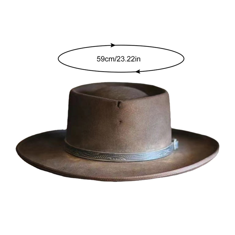 snowsong Unisex Solid Brown Wool Felt Cowboy Hat, Foldable  display picture 2