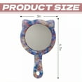 thumbnail image 3 of RAGUPEL Hand Mirrors with Handle,Circle Shaped Mirror 4.7"*3"*0.2" Hand Mirror,Feline Style Small Mirror,Style2, 3 of 7