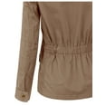 thumbnail image 6 of KOGMO Womens Zip Up Military Anorak Safari Jacket Coat, 6 of 7