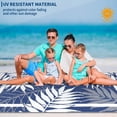 thumbnail image 3 of Modern Outdoor Rug, Waterproof Outdoor Area Rugs, Reversible Plastic Straw Carpet for Deck, Porch Picnic, Balcony, Beach, Blue, 9*18 ft, 3 of 7