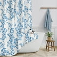 thumbnail image 4 of FRAMICS Blue Floral Shower Curtain Sets with Rug and Hooks, 14-Piece Heavy Duty Fabric Cottagecore Bathroom Sets, Waterproof and Mildew-Resistant, 4 of 10