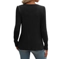 thumbnail image 5 of SHIBEVER Womens Sweaters Long Sleeve Tops Lightweight Square Neck Winter Fall Sweaters for Women Tops Casual Ribbed Knit Dressy Trendy Tunic Tops Blouse Button Shirts, 5 of 5