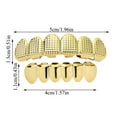 thumbnail image 3 of Gold Silver Plated Hip Hop Teeth Grillz Top&amp; Bootom Groll Set With  silicone Vampire teeth Best Gift For Christmas BLD, 3 of 7