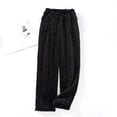 thumbnail image 6 of Cyglowse Womens Plush Plaid Pajama Pants Cute Flannel Checkered Lounge Pants with Pockets Fall Winter Warm Pj Bottoms Black L, 6 of 7
