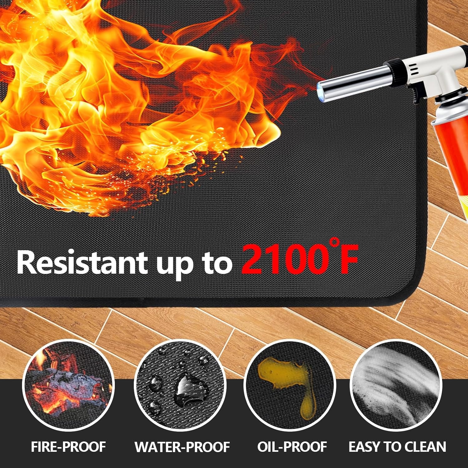 Heat Resistant Mat for Air Fryer,Deep Fryer,Toaster,Oven, 2 Pcs