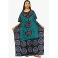 thumbnail image 3 of Set of 10 Colors Cotton Batik Kaftan Assorted Print House Dress Long Caftan, 3 of 11
