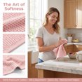 thumbnail image 3 of REGALWOVEN Cotton Hand Towel Set, 13" x 30" Solid Waffle Hand Towels, Soft Towels for Bathroom, Hotel and Spa Pink 2-Piece, 3 of 7