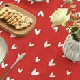 thumbnail image 5 of Valentine''s Day Tablecloth 70×70 Inch Round, Mini Love Hearts Pink Washable Table Cover for Party Picnic Dinner Decor, 5 of 6