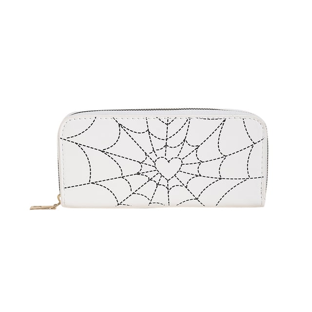 Cartera Tela Araña Halloween PU Informal 3032 Blanco Btafrte