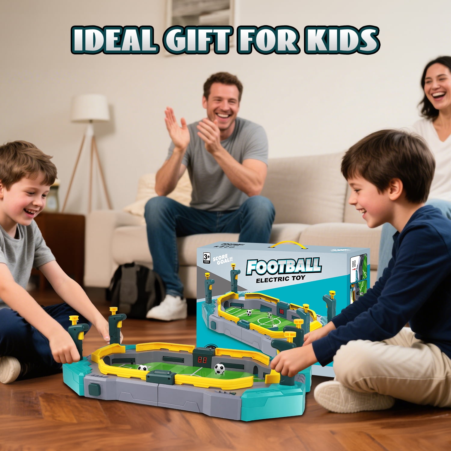 Beefunni Tabletop Foosball Game – Portable Soccer Board Game with Sound & Scoring – Indoor Sport Game Gift for Family & Friends