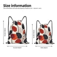 thumbnail image 2 of Honeii Modern Abstract Leaf Pattern Print Drawstring Backpack,Drawstring Bags String Backpack Gym Cinch Sack Backpack Sport Bag Draw-Medium, 2 of 6