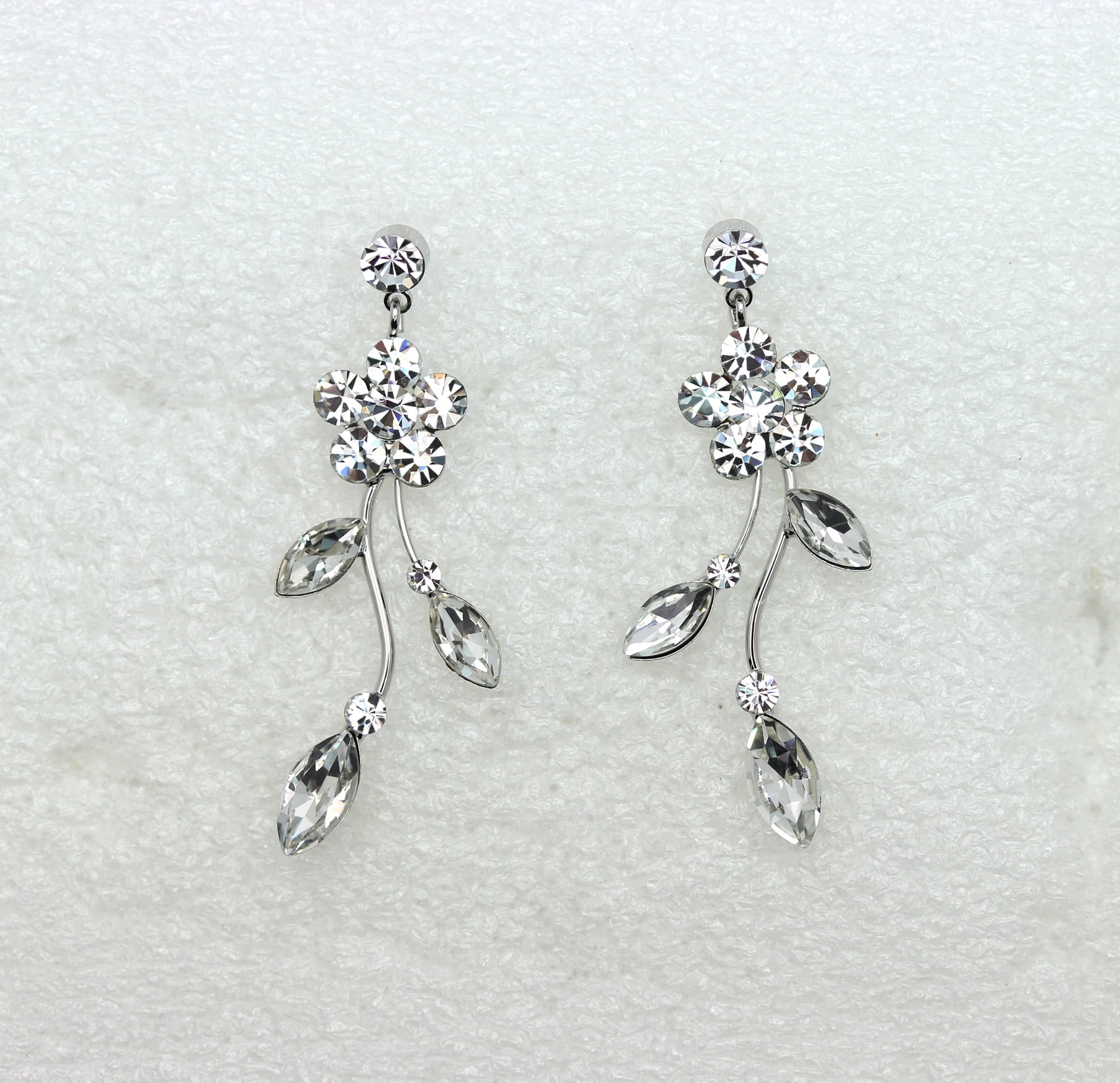 Faship Haarspange Mit Floralem Strass-Design – Transparent, Zinklegierung, Ca. 6,1 Cm, Für Hochzeit & Festliche Anlässe