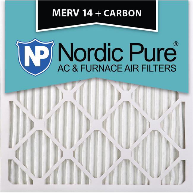 Nordic Pure 14x24x1 MERV 8 Pleated Plus Carbon AC Furnace Air Filters 3 Pack 14 x 24 x 1 3 Piece 3 Pack 14 x 24 x 1 