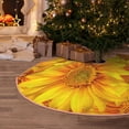thumbnail image 5 of Fotbe 3D Sunflowers Pattern Christmas Tree Skirt, Tree Skirts Plush Christmas Decorations, Christmas Tree Skirts Xmas Decorations Holiday Party Decor-36", 5 of 6
