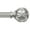 Antique Silver, variant on KAMANINA 7/8" Adjustable Single Curtain Rod with Netted Texture Finial, 28 - 48", Antique Silver