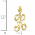 thumbnail image 4 of 10K Yellow Gold Initial K Pendant Made In United States 10c767k, 4 of 6