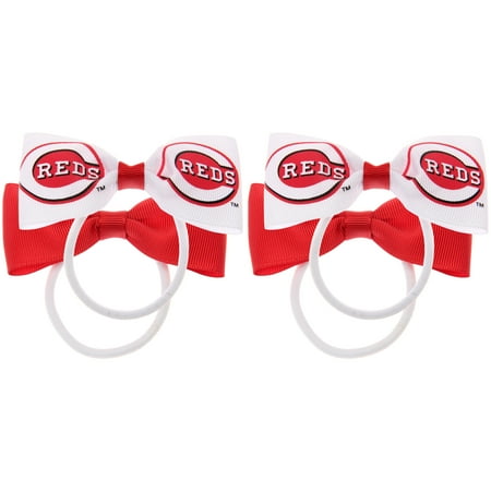 Cincinnati Reds Quad Hair Bow Set - No Size