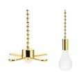 thumbnail image 2 of 2 Piezas de Cadena de ón para Ventilador de Techo, Lámpara de Escritorio, Cadena de ón Decorativa, Bola de Luz, Extensión de Cadena de Tra Dorado Sunnimix cadenas de ventilador, 2 of 8
