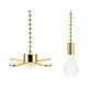 thumbnail image 2 of 2 piezas de cadena de ón para ventilador de techo, extensión de cadena de ón, adornos de aleación, cadena de ón para luz de techo, Dorado Soledad cadenas de ventilador, 2 of 10
