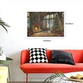 thumbnail image 5 of 16x24 inch Decorative Paintings On The Wall Fireplace & Christmas Trees,Home Bedroom,Bar,Kitchen,Office Wall Decor Canvas Painting,Fun Fireplace & Christmas Trees Decor Canvas Poster Prints, 5 of 6