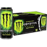 Monster Energy Nitro Super Dry, Maximum Strength, Energy Drink, 16 Fl oz, (Pack of 15)
