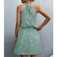 thumbnail image 4 of Robe à Imprimé Floral, Col Halter, Nœud dans le Dos, Robe à Imprimé Floral, Col Halter, Nœud dans le Dos, Conçue avec Précision, 4 of 5