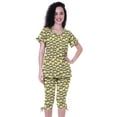 thumbnail image 1 of Moomaya Printed CottonNightwearSet For Womens Top & Capri Pant 2 Piece Sleepwear, 1 of 5