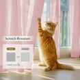 thumbnail image 5 of NICETOWN Privacy Sheer Curtains for Kitchen, Grommet Curtains Non-See-Through Light Filtering Window Drapes for Living Room, Baby Pink, 52"x72", 2 Panels, 5 of 8