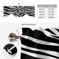 thumbnail image 6 of Tie Up Valance Curtain for Kitchen, Abstract Black White Zebra Stripe Rod Pocket Short Curtains Adjustable Tie-Up Shade Valances, Animal Texture Window Treatment for Bathroom Living Room Bedroom, 6 of 9
