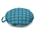 thumbnail image 1 of Geometric Round Floor Cushion with Handle, Modern Repeating Pattern with Rounds Grid Art Illustration, Decorative Pillow for Living Room & Dorms, 18" Round, Sky Blue Quartz, by Ambesonne, 1 of 4
