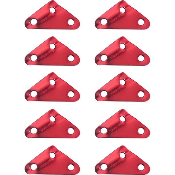 Cuerda triangular para tienda de campaña, 10 Uds., ajustador de cuerda triangular de aleación de aluminio rojo para tienda, tensor a prueba de viento, tensor de bucle de gancho TUNC Sencillez
