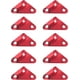 thumbnail image 1 of Cuerda triangular para tienda de campaña, 10 Uds., ajustador de cuerda triangular de aleación de aluminio rojo para tienda, tensor a prueba de viento, tensor de bucle de gancho TUNC Sencillez, 1 of 4