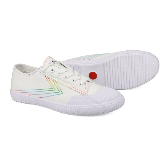 FEIYUE Fe Lo 1920 Low Top Canvas Performance Shoe with Rubber Sole Everyday Fashion Sneaker White/Rainbow