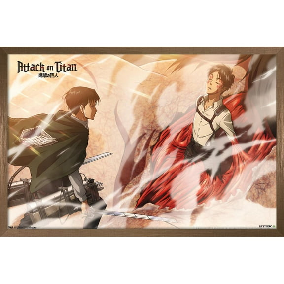 Attack on Titan - Wind Wall Poster, 22.375" x 34", Framed