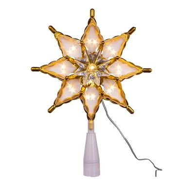 Kurt Adler 10-inch 18-Light LED Multifunction 8-Point Star Treetop