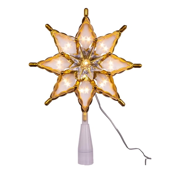 Kurt Adler 10-inch 18-Light LED Multifunction 8-Point Star Treetop